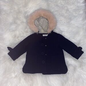 Zara baby outerwear collection coat Size 6/9 months dark blue
